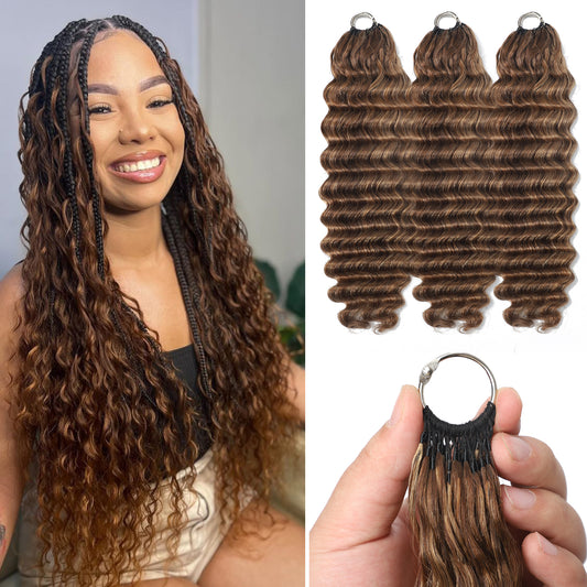 #P4/27 Loose Deep Wave Crochet Extensions