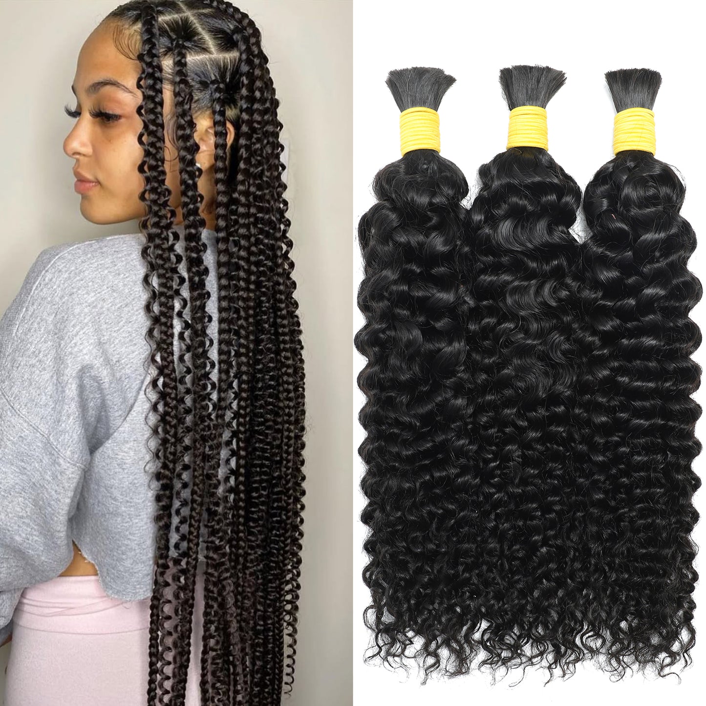 Boho curly hair bundle