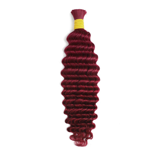 Burgundy Boho Deep Wave Braids