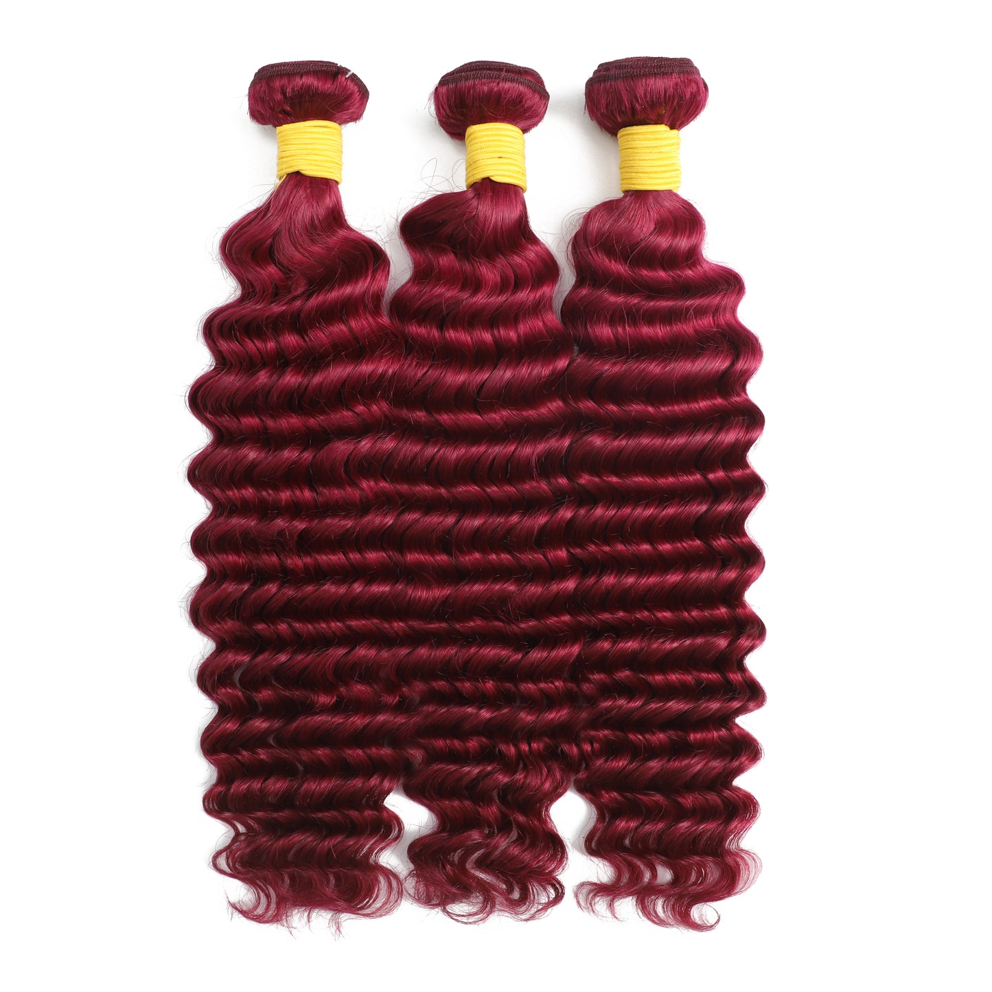 #Burgundy Deep wave 3 Bundle Set
