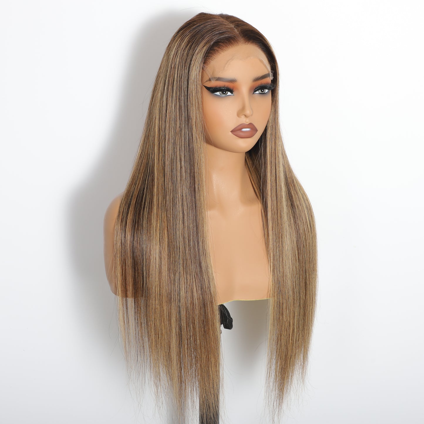 #4/27 Hd 5x5 Straight Closure Wig