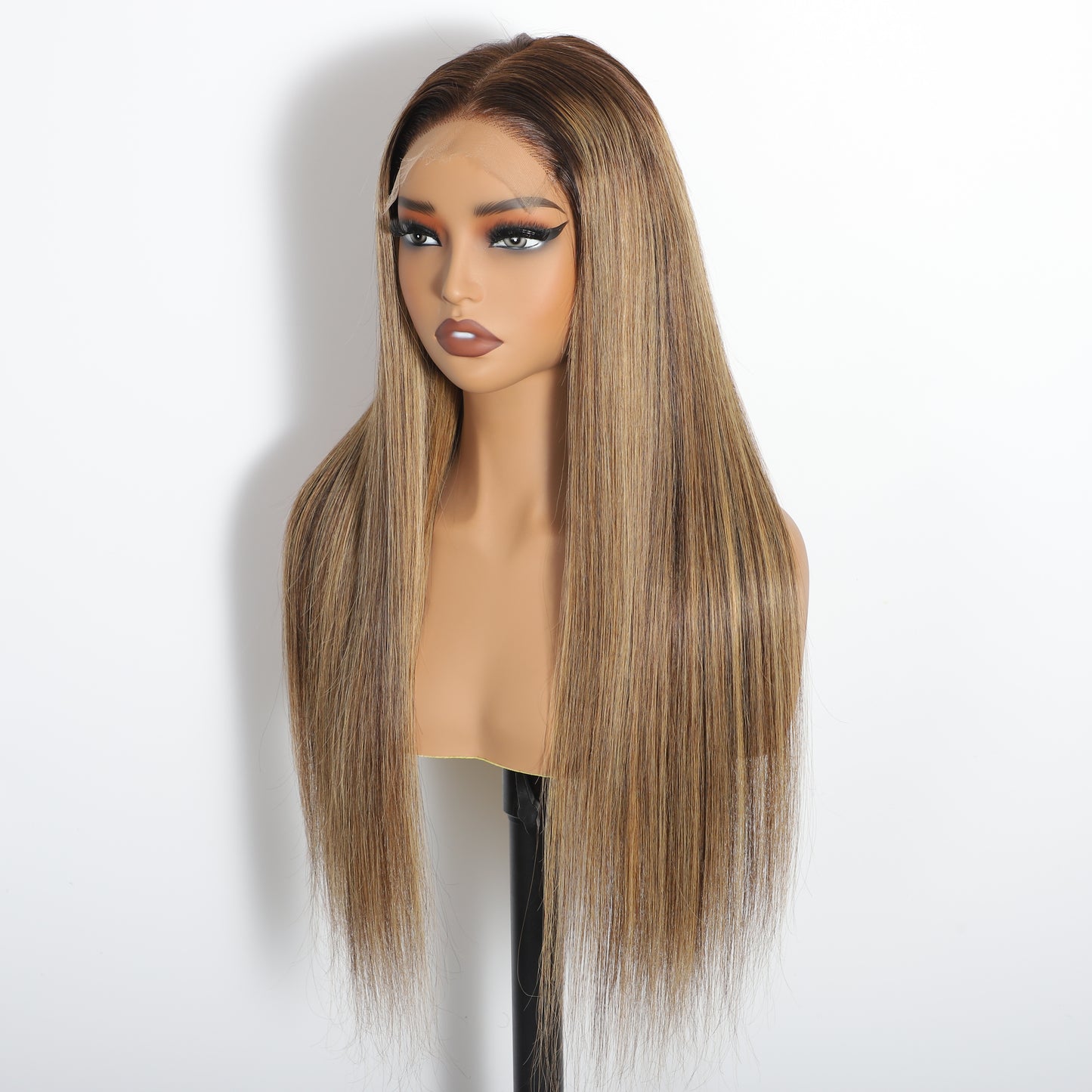 #4/27 Hd 5x5 Straight Closure Wig