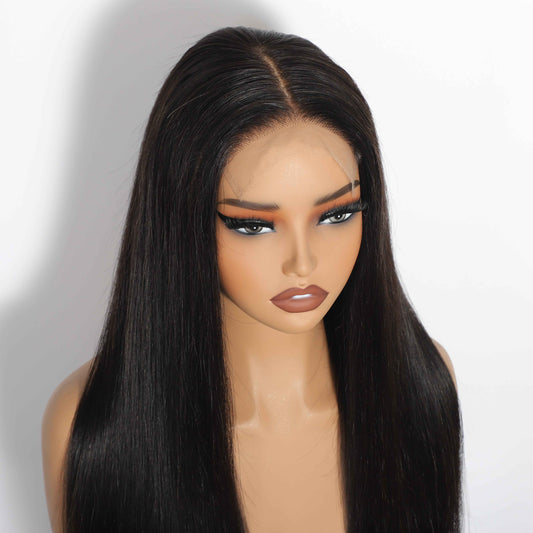 Straight 5"x5"Transparent Closure Lace Wig