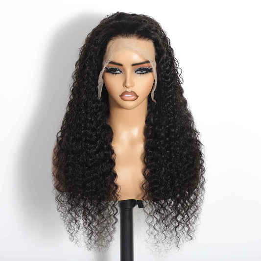 Deep Wave 13"x4"Transparent Full Frontal Lace Wig