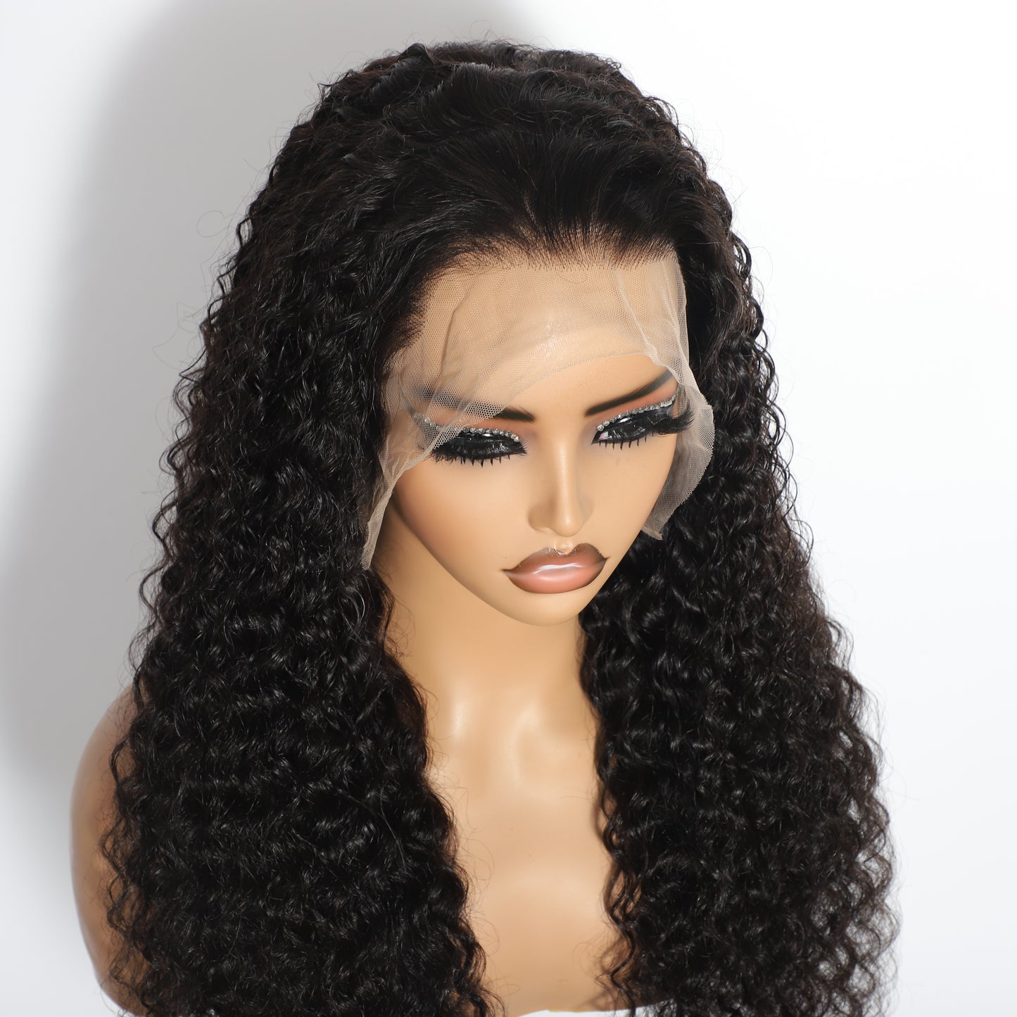 Deep Wave 13"x4"Transparent Full Frontal Lace Wig