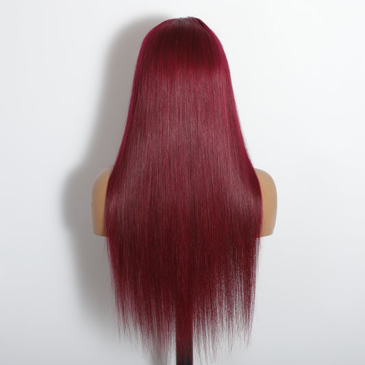 Burgundy 13x4 Straight  Wig