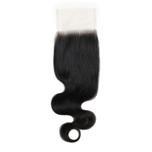 4x4 Transparent Lace Body Wavy Closure