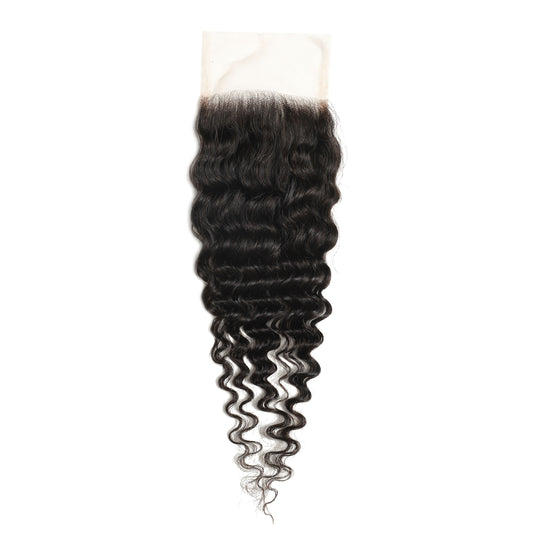 4x4 Transparent Lace Deep Wave Closure