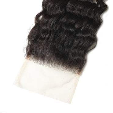 4x4 Transparent Lace Deep Wave Closure