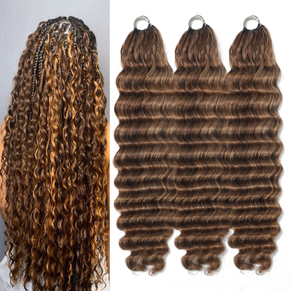 #P4/27 Loose Deep Wave Crochet Extensions