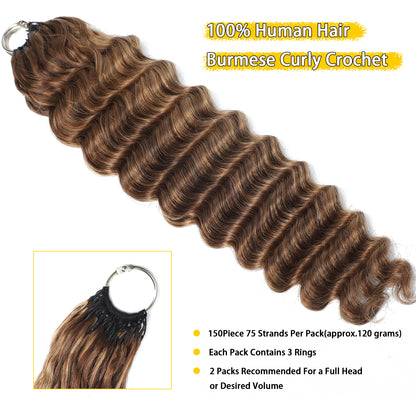 #P4/27 Loose Deep Wave Crochet Extensions