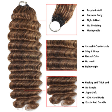 #P4/27 Loose Deep Wave Crochet Extensions