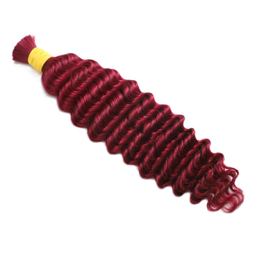 Burgundy Boho Deep Wave Braids