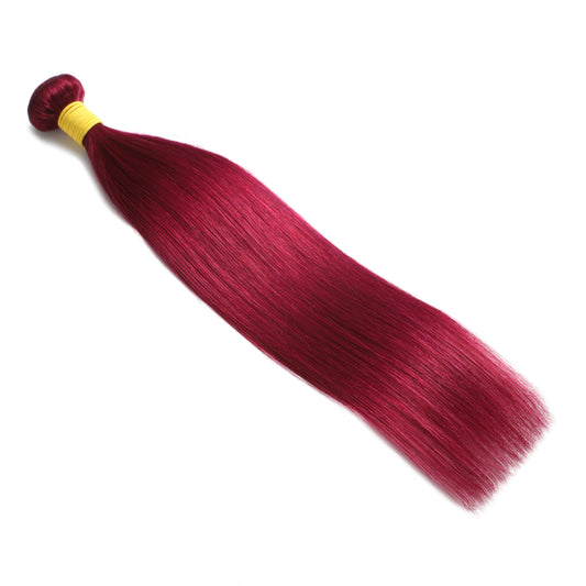 Burgendy Color Straight Bundle