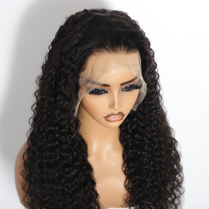 Deep Wave 13"x4"Transparent Full Frontal Lace Wig