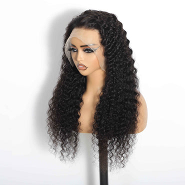 Deep Wave 13"x4"Transparent Full Frontal Lace Wig