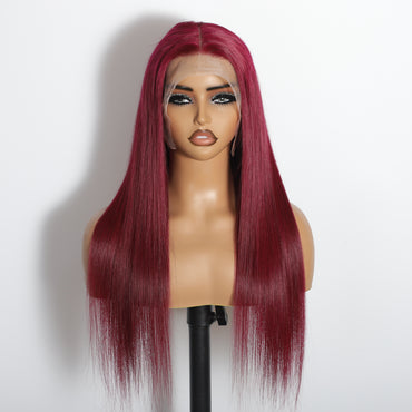 Burgundy 13x4 Straight  Wig