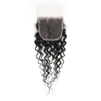 4x4 Transparent Lace Water Wave Closure
