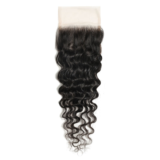 4x4Transparent Lace Loose Deep Closure