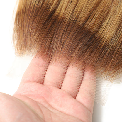 #P4/27  Hd 5"x5 "Straight Closure - Pure Hair Factory