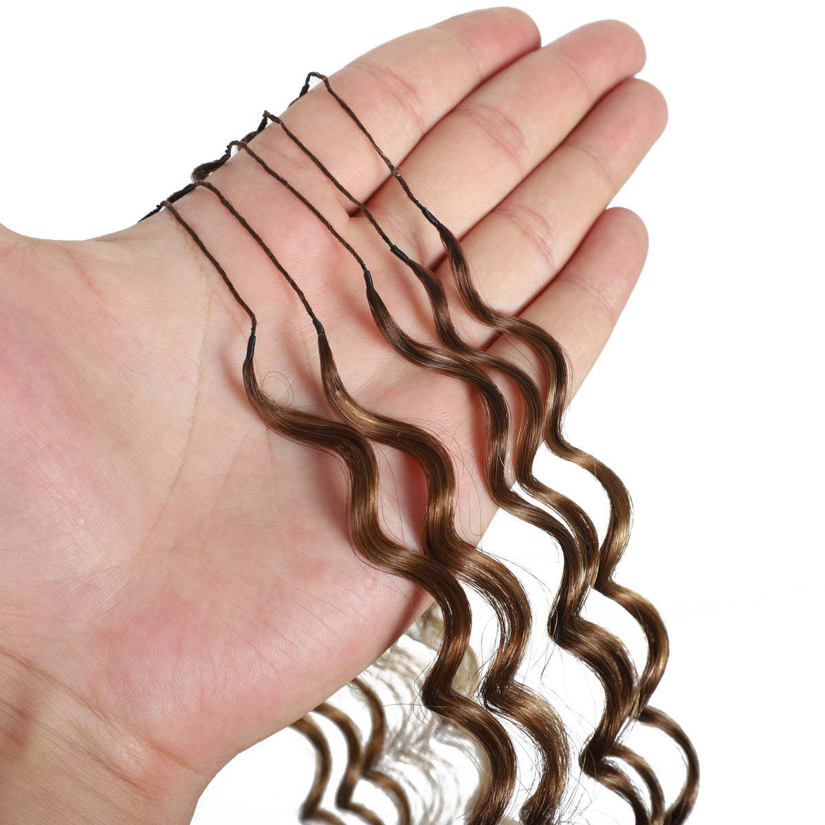 50 Strands  #P4/27 Deep Wave Crochet Extensions