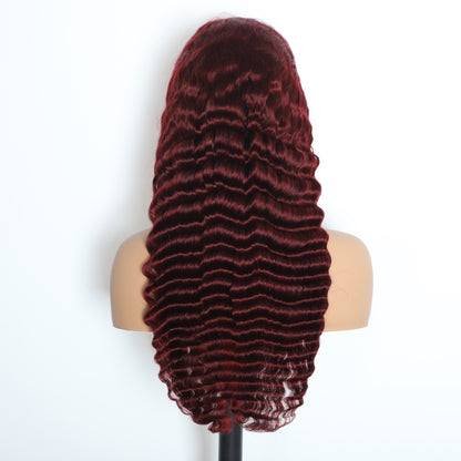 99J Color 13x6 Deep Wave  Wig