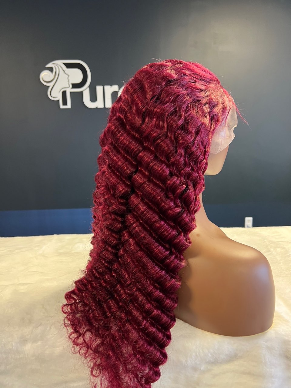 Burgundy 13x4 Deep Wave  Wig