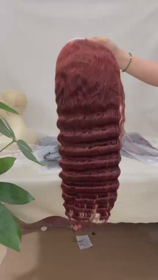 Ginger Color 13x6 Deep Wave Wig