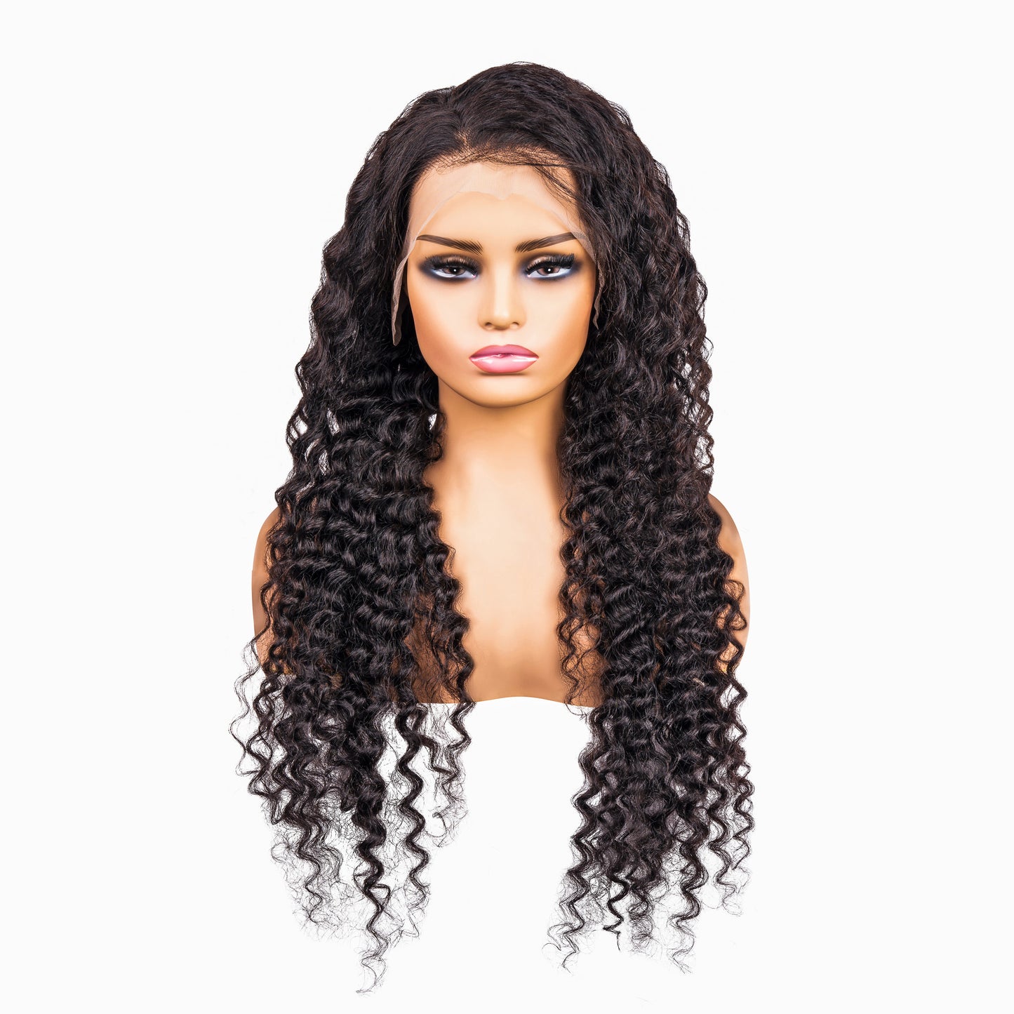 Deep Wave 13"x4"Transparent Full Frontal Lace Wig